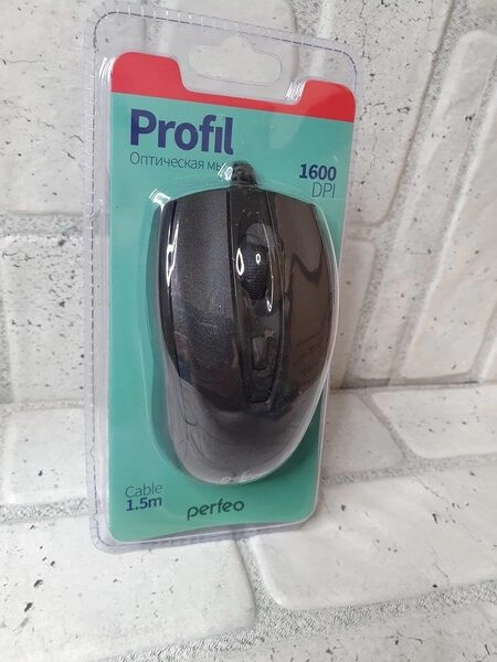 Мышь проводная  «PROFIL» Черный  (4932)